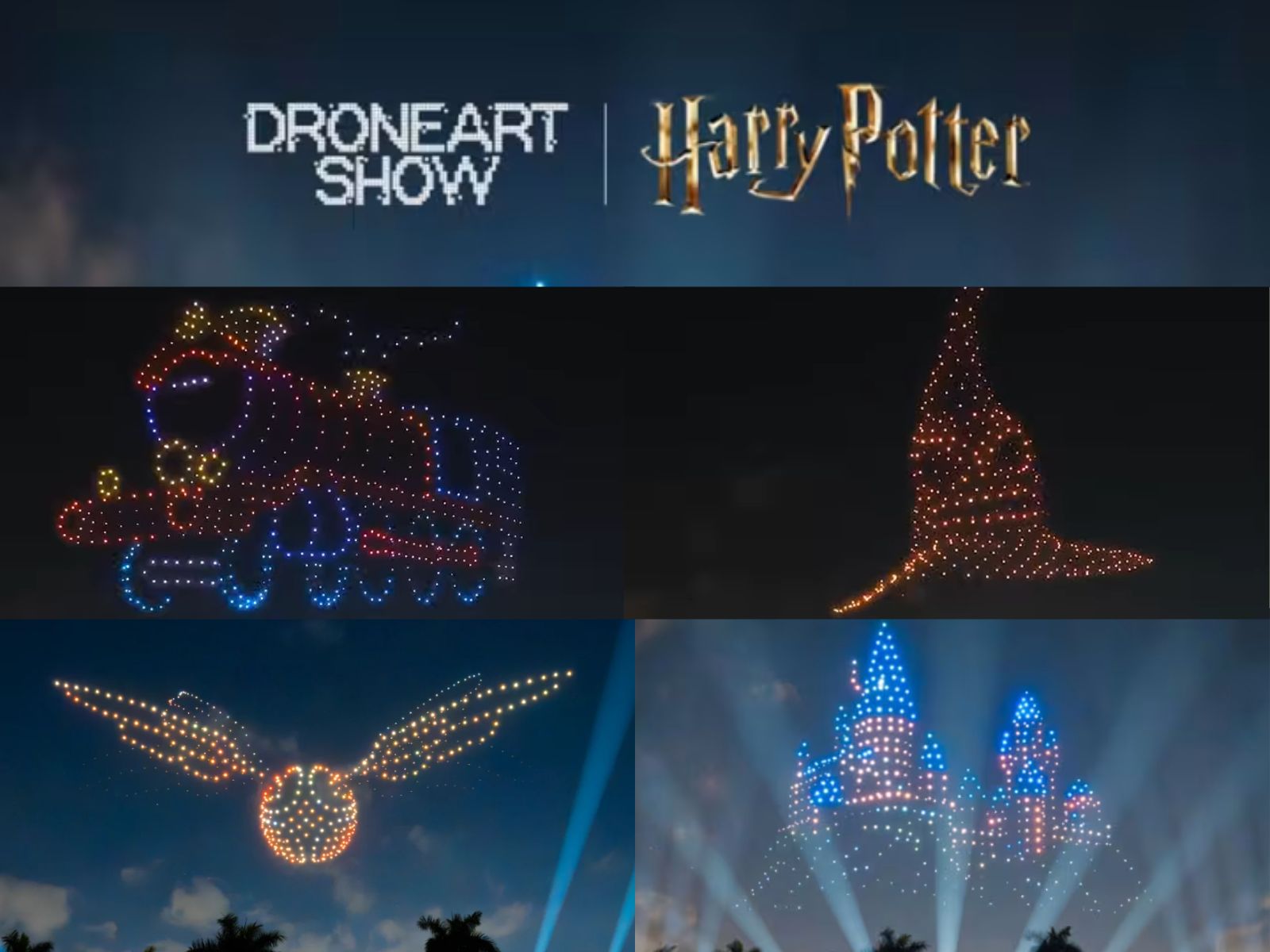 Lo spettacolo di droni per i 25 anni di Harry Potter arriva anche in Italia